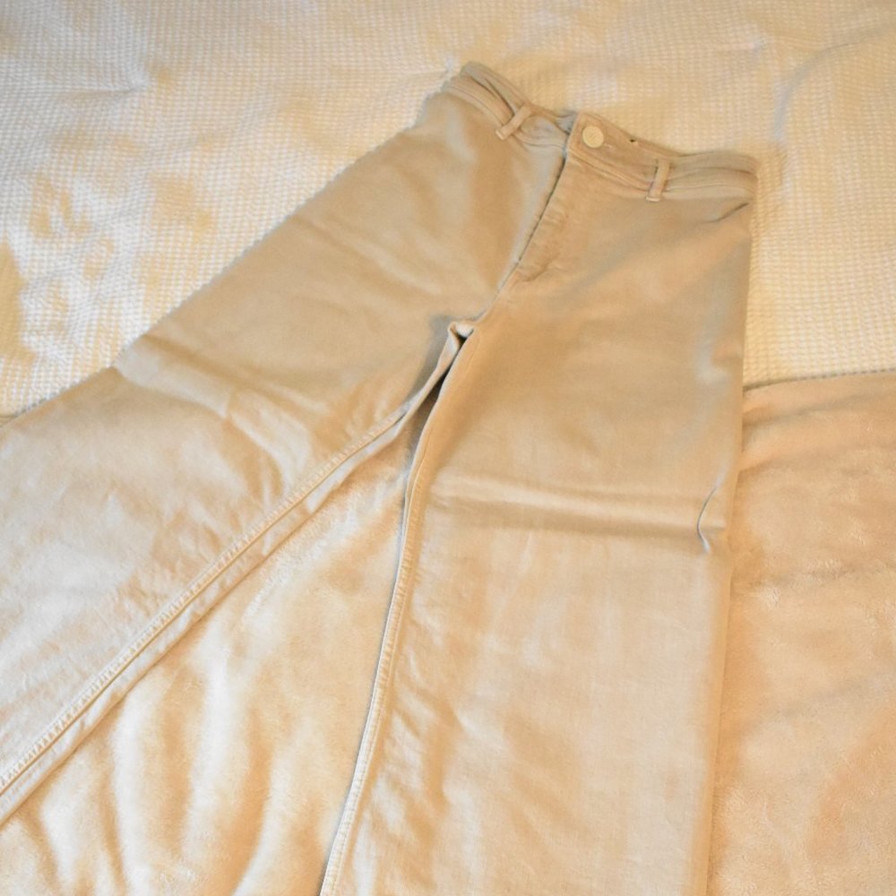 Zara Tan Wide Leg Jeans - High Waisted